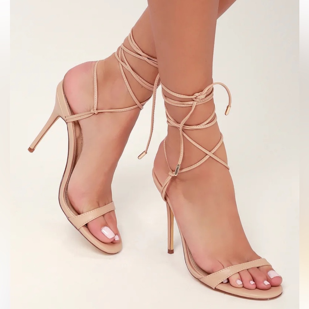 Lulus Strappy Nude Heel